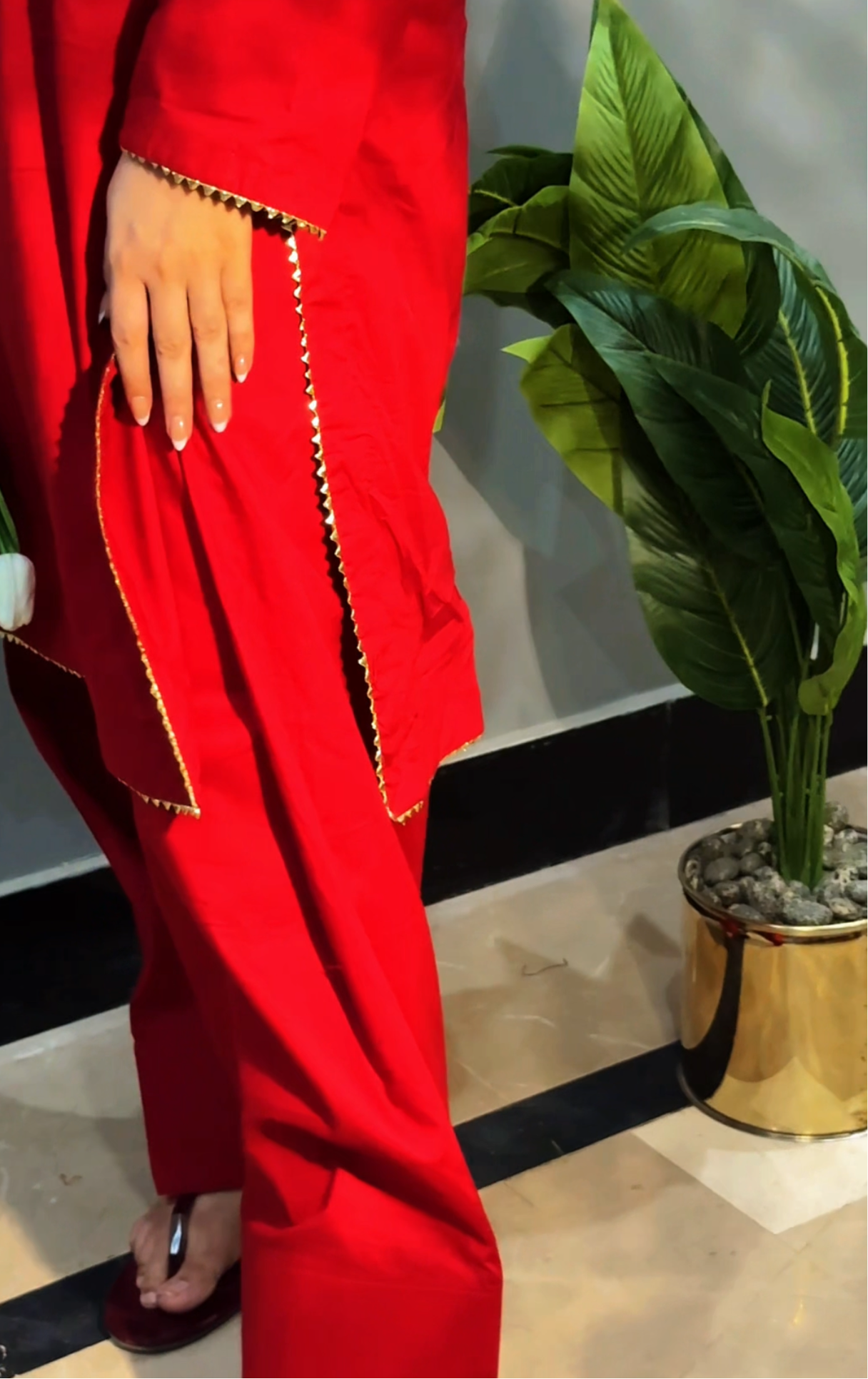 Farshi Shalwar - Maroon Edition