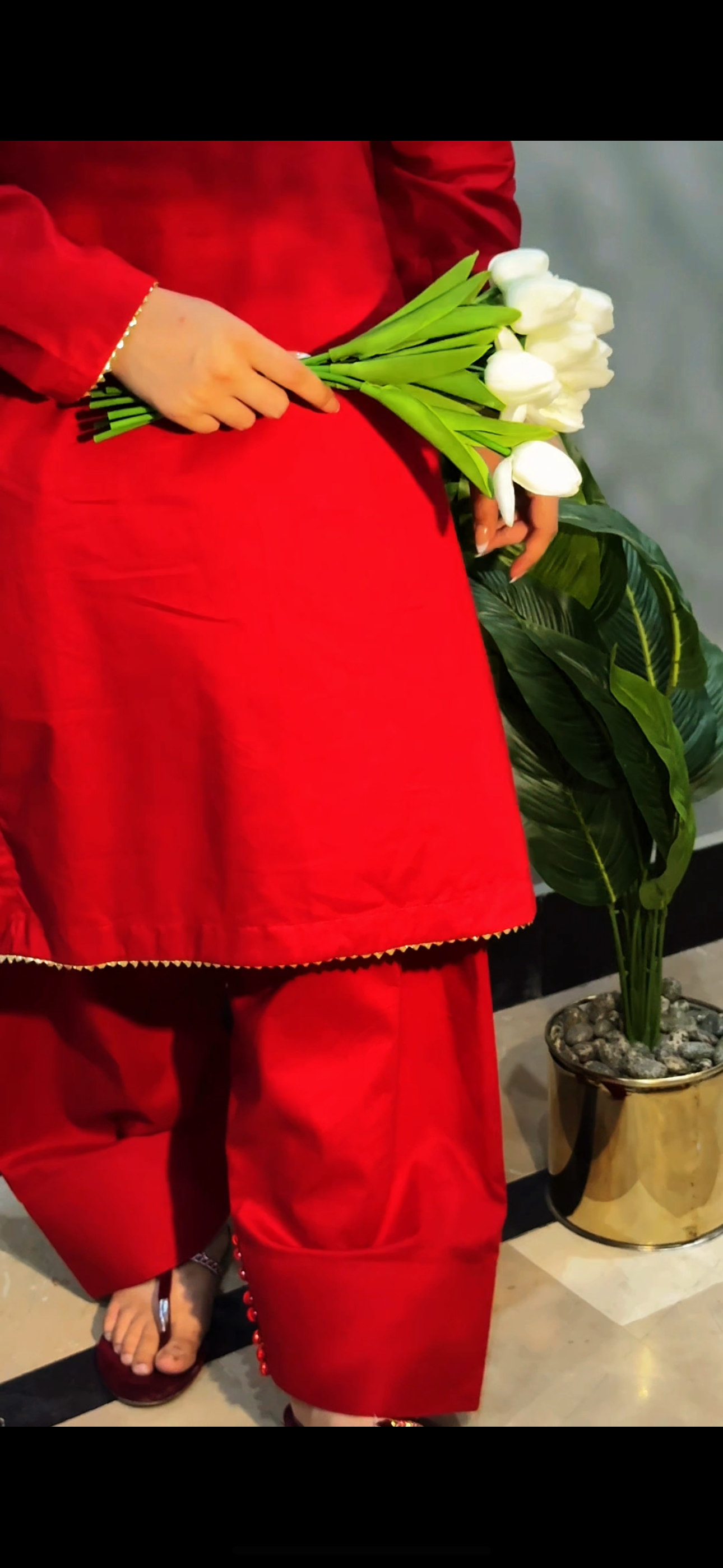 Farshi Shalwar - Maroon Edition